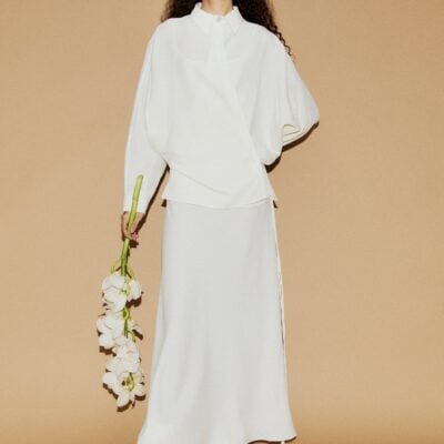 Silk Laundry Wool Silk 1996 Dress Off-White - Image 2