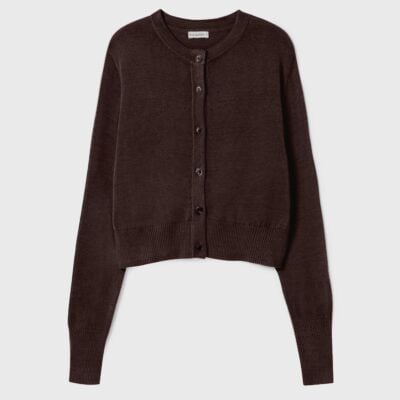Silk Laundry Wool Cropped Cardigan Root - Image 1
