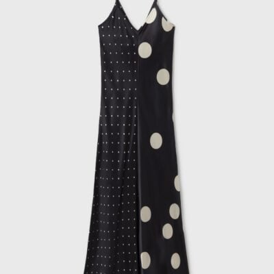 Silk Laundry Two-Tone Dress Polka Mix - Image 1