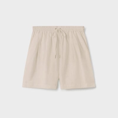 Silk Laundry Twill Slouch Shorts Hazelnut - Image 1