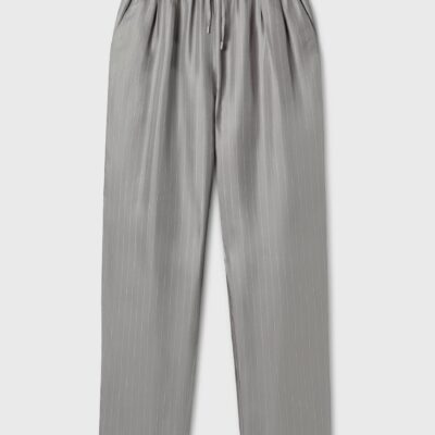 Silk Laundry Twill Slouch Pants Moon Pinstripe - Image 1