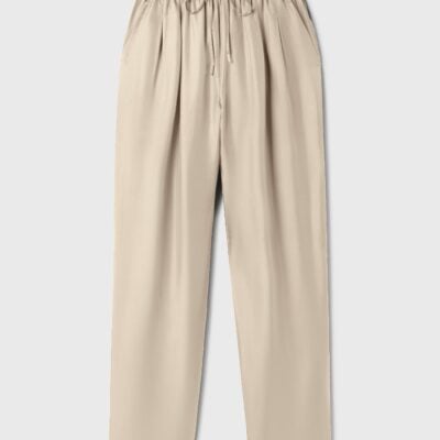 Silk Laundry Twill Slouch Pants Hazelnut - Image 1