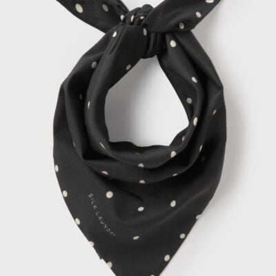Silk Laundry Twill Scarf Small Polka Dot - Image 2