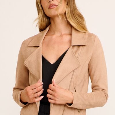 St Frock Zodiac Jacket In Beige Suedette — 8 - Image 2