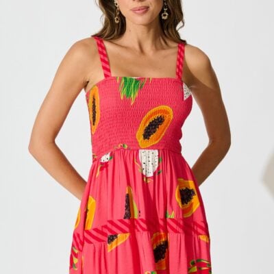 St Frock Zimi Maxi Sundress in Red Multi Print — 8 - Image 2