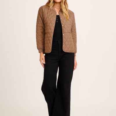 St Frock Wyoming Quilted Jacket in Chocolate Brown — 8 - Image 2