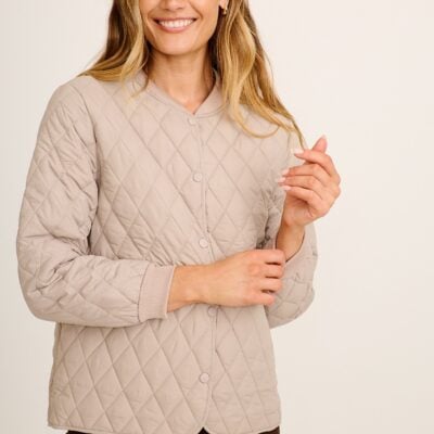 St Frock Wyoming Quilted Jacket in Beige — 8 - Image 2
