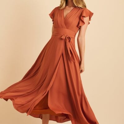 St Frock Wynter Maxi Dress in Rust Chiffon — 8 - Image 1