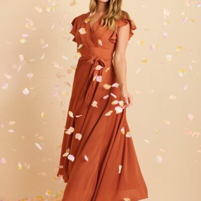 St Frock Wynter Maxi Dress in Rust Chiffon — 8 - Image 2