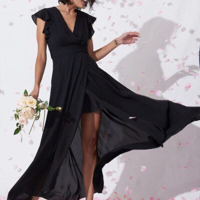 St Frock Wynter Maxi Dress in Black Chiffon — 8 - Image 1
