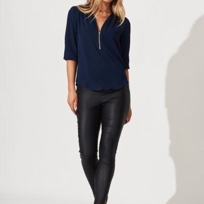 St Frock Viviani Zip Top In Navy — 8 - Image 1