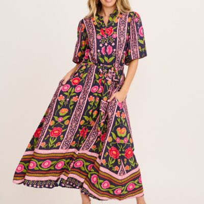 St Frock Tropicana Maxi Shirt Dress in Multi Floral Print — 8 - Image 1