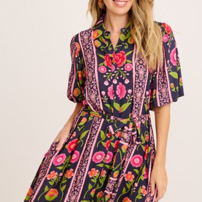 St Frock Tropicana Maxi Shirt Dress in Multi Floral Print — 8 - Image 2