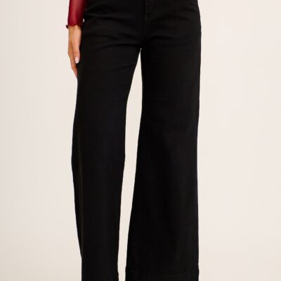 St Frock Torin High Rise Wide Leg Jean in Black Denim — 8 - Image 1