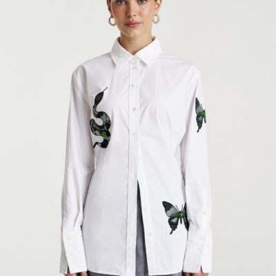 Summi Summi SPARKLE LS SHIRT - WHITE — XS - Image 1