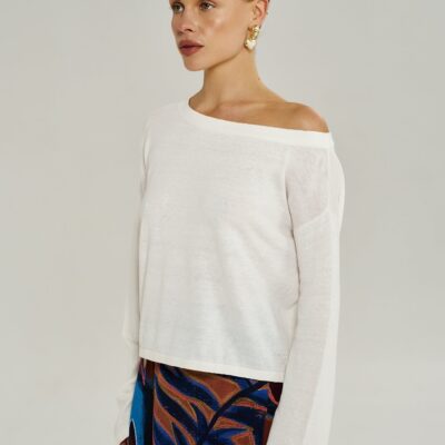 Summi Summi LOLA LS KNIT - VINTAGE WHITE — XS - Image 2
