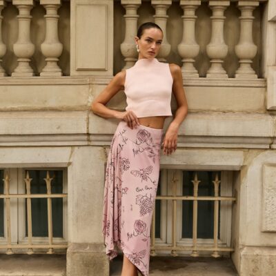 Summi Summi KNIT HIGH NECK TANK - DUSTY ROSE — XS - Image 2