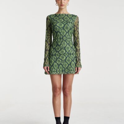 Summi Summi HIBERNATE A-LINE MINI DRESS - VIPER — XS - Image 1