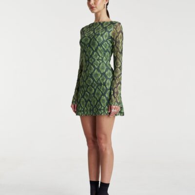 Summi Summi HIBERNATE A-LINE MINI DRESS - VIPER — XS - Image 2