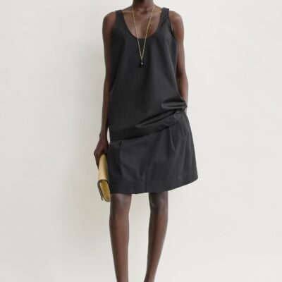 Toteme Scoop poplin tank black - Image 1