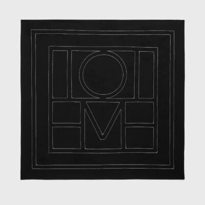 Toteme Embroidered monogram silk scarf black - Image 1
