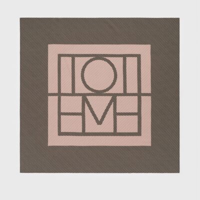 Toteme Centered monogram silk scarf walnut - Image 1