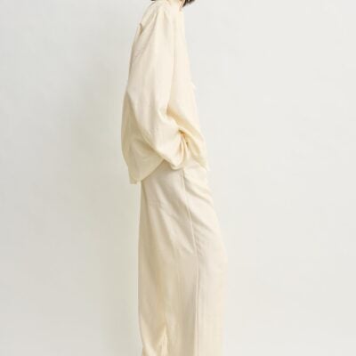 Toteme Monogram silk pj top cream - Image 2