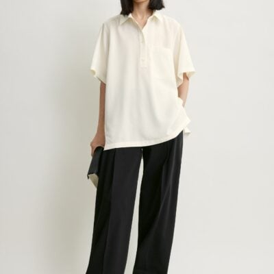 Toteme Fluid polo shirt ecru - Image 2