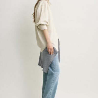 Toteme Oversized striped shirt yellow/sky petite — 30S - Image 2