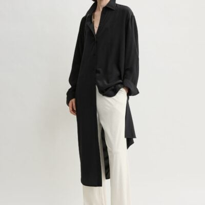 Toteme Silk shirtdress black - Image 1