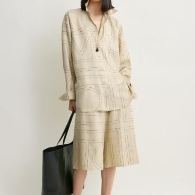 Toteme Classic embroidered shirt ivory - Image 1