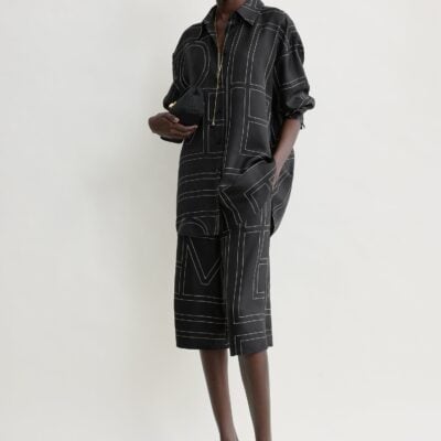 Toteme Classic embroidered shirt black - Image 1
