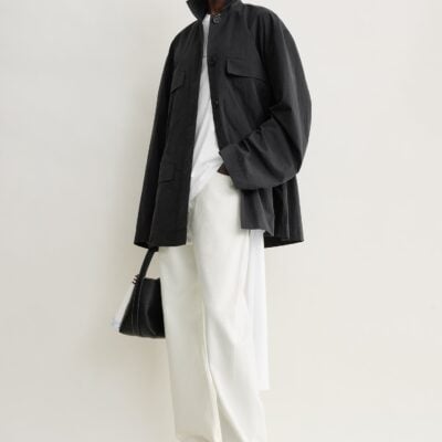 Toteme Collared drawstring jacket black - Image 1