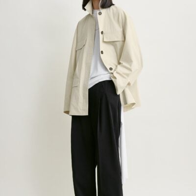 Toteme Collared drawstring jacket oyster - Image 1