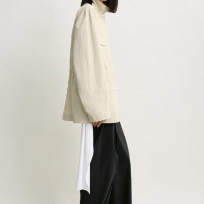 Toteme Collared drawstring jacket oyster - Image 2