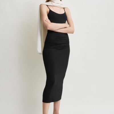 Toteme Draped slip dress black — XXS - Image 1