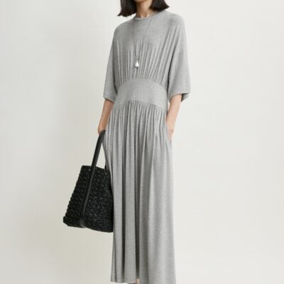 Toteme Jersey tee dress pale grey mélange — XXS - Image 1