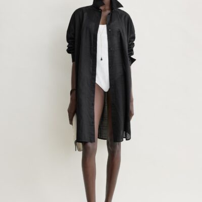 Toteme Long summer shirt black - Image 1