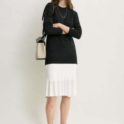 Toteme Fluted knit skirt optic white — XXS - Image 1