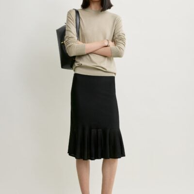 Toteme Fluted knit skirt black — XXS - Image 1