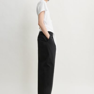 Toteme Single pleat cotton trousers black petite — 30S - Image 2