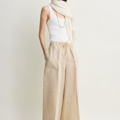 Toteme Wide summer trousers natural - Image 1