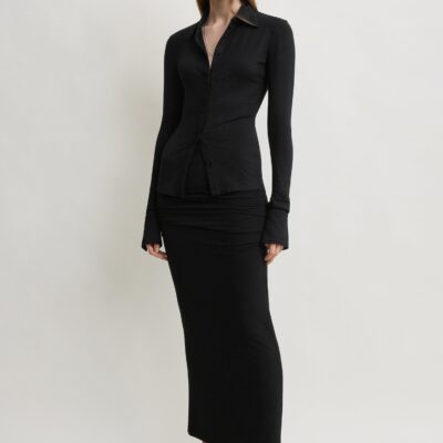 Toteme Draped jersey skirt black — XXS - Image 1