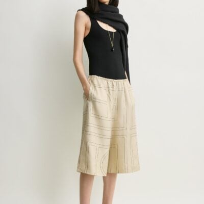 Toteme Monogram silk pj culottes ivory - Image 1