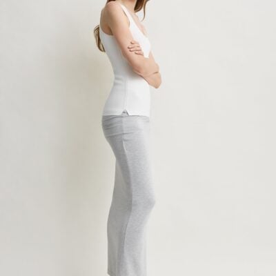 Toteme Draped jersey skirt pale grey mélange — XXS - Image 2