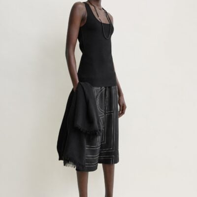 Toteme Monogram silk pj culottes black - Image 1