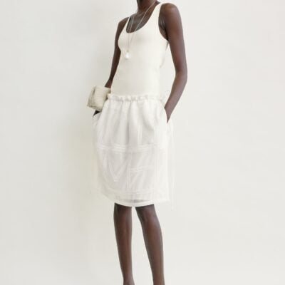 Toteme Monogram mini skirt white - Image 1