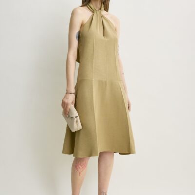 Toteme Twist halter dress cumin - Image 1