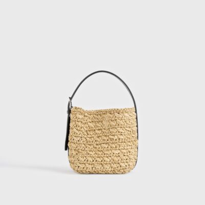Toteme Small belted paper raffia tote natural - Image 1