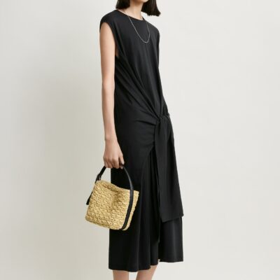 Toteme Small belted paper raffia tote natural - Image 2